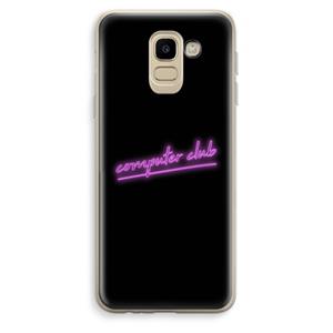 CaseCompany Vice Black: Samsung Galaxy J6 (2018) Transparant Hoesje