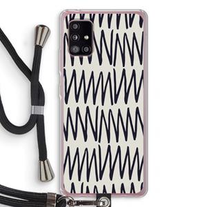 CaseCompany Marrakech Zigzag: Samsung Galaxy A51 5G Transparant Hoesje met koord
