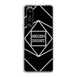 CaseCompany Negenduust geometrisch: Sony Xperia 1 III Transparant Hoesje