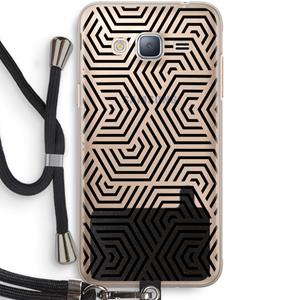 CaseCompany Magic pattern: Samsung Galaxy J3 (2016) Transparant Hoesje met koord