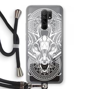 CaseCompany Oh Deer: Xiaomi Redmi 9 Transparant Hoesje met koord