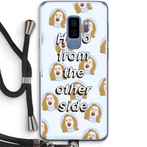 CaseCompany Hello: Samsung Galaxy S9 Plus Transparant Hoesje met koord