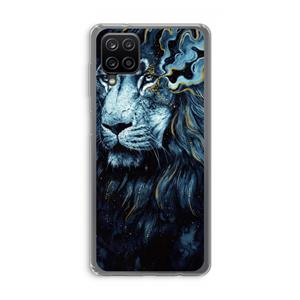 CaseCompany Darkness Lion: Samsung Galaxy A12 Transparant Hoesje