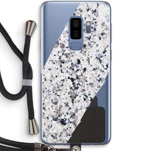 CaseCompany Gespikkelde marmer: Samsung Galaxy S9 Plus Transparant Hoesje met koord