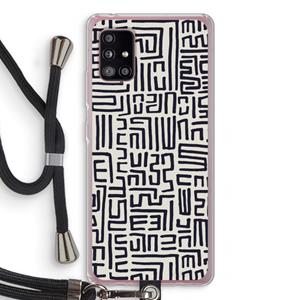 CaseCompany Moroccan Print: Samsung Galaxy A51 5G Transparant Hoesje met koord