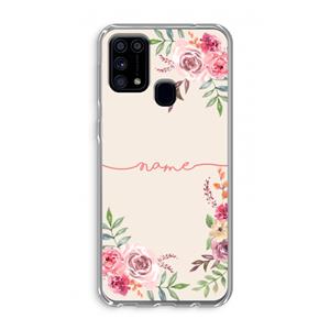 CaseCompany Rozen: Samsung Galaxy M31 Transparant Hoesje