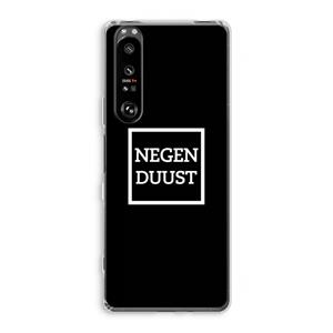 CaseCompany Negenduust black: Sony Xperia 1 III Transparant Hoesje