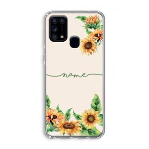 CaseCompany Zonnebloemen: Samsung Galaxy M31 Transparant Hoesje