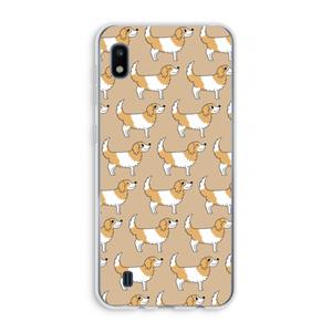 CaseCompany Doggy: Samsung Galaxy A10 Transparant Hoesje