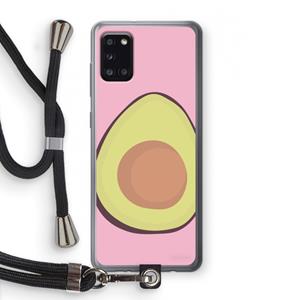 CaseCompany Avocado: Samsung Galaxy A31 Transparant Hoesje met koord