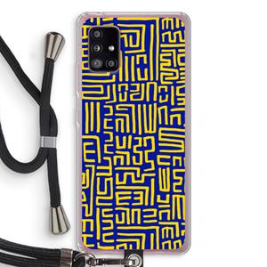 CaseCompany Majorelle Blue Print: Samsung Galaxy A51 5G Transparant Hoesje met koord