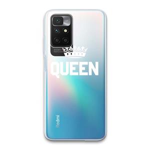 CaseCompany Queen zwart: Xiaomi Redmi 10 Transparant Hoesje