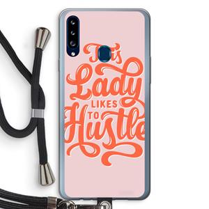 CaseCompany Hustle Lady: Samsung Galaxy A20s Transparant Hoesje met koord