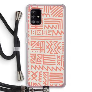 CaseCompany Marrakech Pink: Samsung Galaxy A51 5G Transparant Hoesje met koord