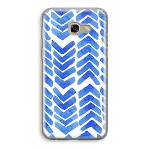 CaseCompany Blauwe pijlen: Samsung Galaxy A5 (2017) Transparant Hoesje