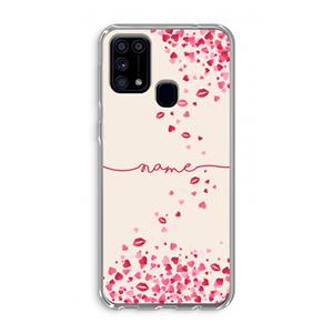 CaseCompany Hartjes en kusjes: Samsung Galaxy M31 Transparant Hoesje