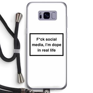 CaseCompany I'm dope: Samsung Galaxy S8 Plus Transparant Hoesje met koord