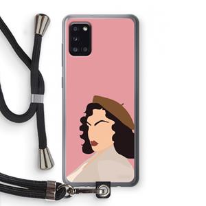 CaseCompany Confidence: Samsung Galaxy A31 Transparant Hoesje met koord