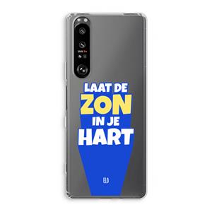 CaseCompany Laat de zon in je hart: Sony Xperia 1 III Transparant Hoesje