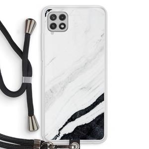 CaseCompany Elegante marmer: Samsung Galaxy A22 4G Transparant Hoesje met koord