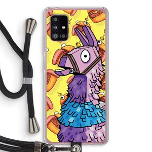 CaseCompany Loot Burger: Samsung Galaxy A51 5G Transparant Hoesje met koord