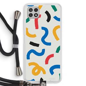 CaseCompany Illustratieve pop 2: Samsung Galaxy A22 4G Transparant Hoesje met koord