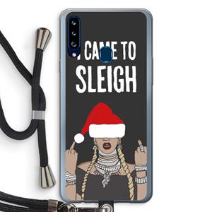 CaseCompany Came To Sleigh: Samsung Galaxy A20s Transparant Hoesje met koord