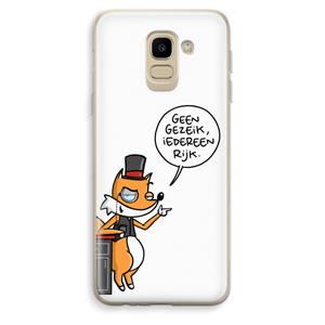CaseCompany Geen Gezeik: Samsung Galaxy J6 (2018) Transparant Hoesje