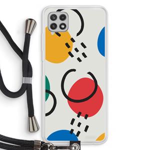 CaseCompany Illustratieve pop 3: Samsung Galaxy A22 4G Transparant Hoesje met koord