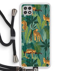 CaseCompany Luipaard 2: Samsung Galaxy A22 4G Transparant Hoesje met koord