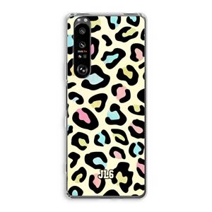 CaseCompany Leopard pattern: Sony Xperia 1 III Transparant Hoesje