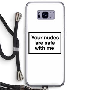 CaseCompany Safe with me: Samsung Galaxy S8 Plus Transparant Hoesje met koord