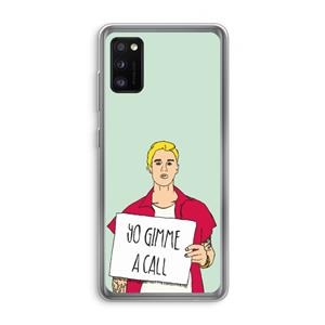 CaseCompany Gimme a call: Samsung Galaxy A41 Transparant Hoesje