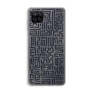 CaseCompany Moroccan Print: Samsung Galaxy A12 Transparant Hoesje