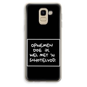 CaseCompany Schotelvod: Samsung Galaxy J6 (2018) Transparant Hoesje