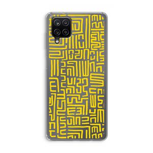 CaseCompany Majorelle Blue Print: Samsung Galaxy A12 Transparant Hoesje