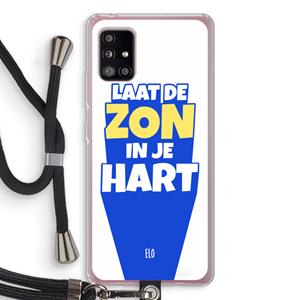 CaseCompany Laat de zon in je hart: Samsung Galaxy A51 5G Transparant Hoesje met koord
