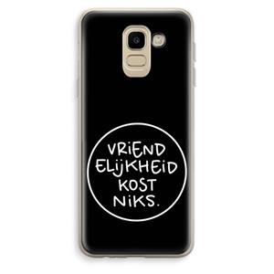 CaseCompany Vriendelijkheid: Samsung Galaxy J6 (2018) Transparant Hoesje