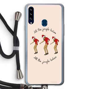 CaseCompany Jingle Ladies: Samsung Galaxy A20s Transparant Hoesje met koord
