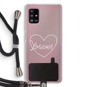 CaseCompany Forever heart pastel: Samsung Galaxy A51 5G Transparant Hoesje met koord