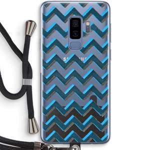 CaseCompany Onderbroken lijn: Samsung Galaxy S9 Plus Transparant Hoesje met koord