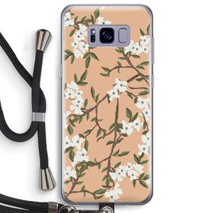 CaseCompany Blossoming spring: Samsung Galaxy S8 Plus Transparant Hoesje met koord