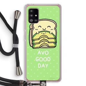 CaseCompany Avo Good Day: Samsung Galaxy A51 5G Transparant Hoesje met koord