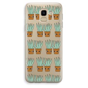 CaseCompany Sansevieria: Samsung Galaxy J6 (2018) Transparant Hoesje