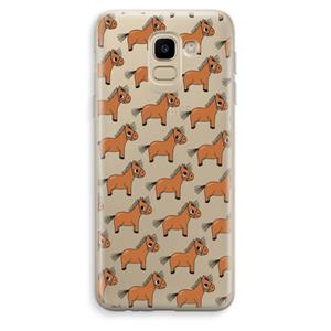 CaseCompany Pony: Samsung Galaxy J6 (2018) Transparant Hoesje
