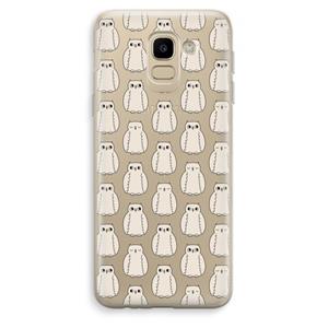 CaseCompany Uilen: Samsung Galaxy J6 (2018) Transparant Hoesje