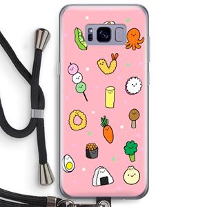 CaseCompany Happy bento friends: Samsung Galaxy S8 Plus Transparant Hoesje met koord