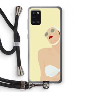 CaseCompany Summer: Samsung Galaxy A31 Transparant Hoesje met koord