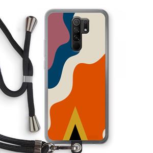 CaseCompany Noor A: Xiaomi Redmi 9 Transparant Hoesje met koord