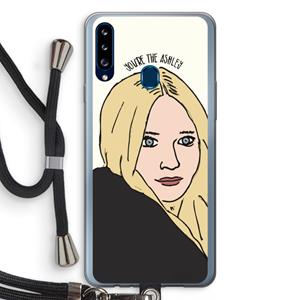 CaseCompany Ashley: Samsung Galaxy A20s Transparant Hoesje met koord